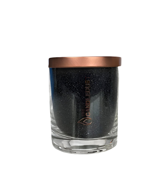 Unscented Powder Candle in Glass - Black 160g